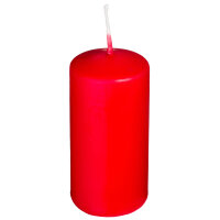 Premium - Stumpenkerze 40 x 80 mm, rot