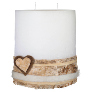 Elypse 2-Docht Modell 12-3 mit Rindenborte & Herz