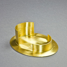 Kerzenhalter Gold, Messing 9x6cm oval