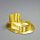 Kerzenhalter Gold, Messing 9x6cm oval