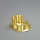 Kerzenhalter Gold, Messing 7x5cm oval