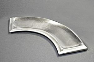 Kerzenteller Bogen - Messing, silber