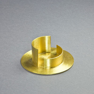 Kerzenhalter Gold, Messing D 5cm rund