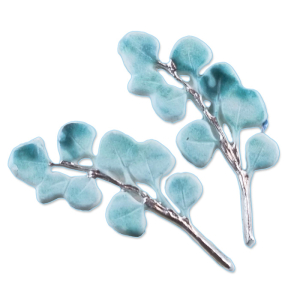 Verzierwachsmotiv Eukalyptuszweige 5,8 x2,2cm