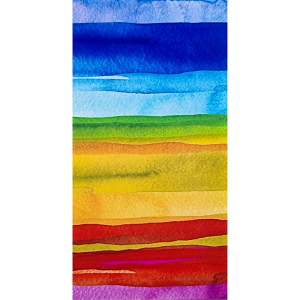 Wachsplatte Aquarell Regenbogen 20x10cm