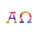 Verzierwachsmotiv Alpha+ Omega Regenbogen 1,6 x 1,9 cm