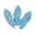 Wachsmotiv Federn hellblau 3,7 cm x 1,2 cm, 3 Stk