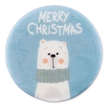 Verzierwachsmotiv rundes Wachsbild Merry Christmas 5,7 cm