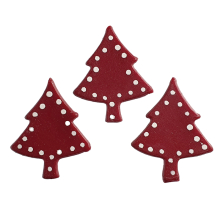 Wachsmotiv Tannenbaum bordeaux mit weißen Punkten,...