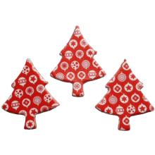 Wachsmotiv Tannenbaum klein Weihnachtstimmung, 3St.