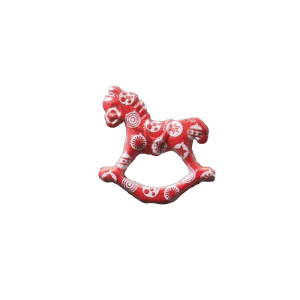 Wachsmotiv Schaukelpferd Weihnachtsstimmung 3x3cm
