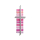 Wachsmotiv Kreuz mit Hintergrund pink-rosa 11,3x4cm