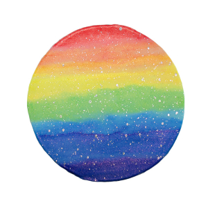 Wachsmotiv Kreisrunder Hintergrund - Regenbogen | 8cm D