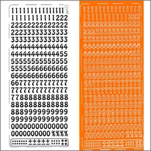 Sticker Zahlen 9mm orange