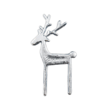 Wachsmotiv Hirsch glanzsilber