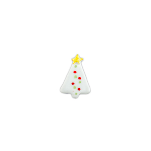 Wachsmotiv Weihnachtsbäumchen mit rot grünen Punkten