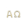 Verzierwachs Alpha &amp; Omega Symbol wei&szlig;- gold