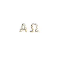 Wachsmotiv Alpha & Omega gold- silber