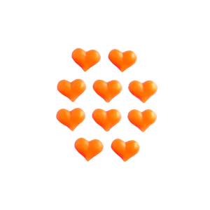 Verzierwachs Orangene Herzchen, 10 St.