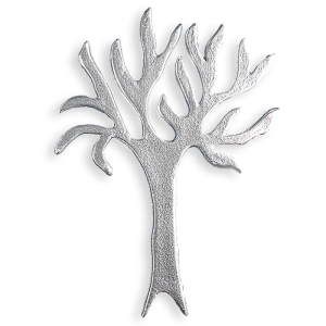 Wachsmotiv Großer Baum silber