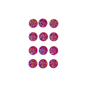 Irisierende Diamantsteine rot, 10mm 12 St.
