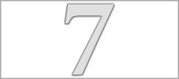 Wachszahl 7 - einzeln, Silber 22mm