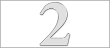 Wachszahl 2 - einzeln, Silber 22mm