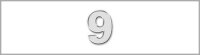 Wachszahl 9 - einzeln, Silber 8mm