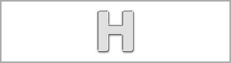 Wachsbuchstabe H - einzeln, Silber 8mm