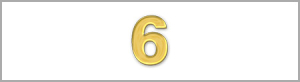 Wachszahl 6 - einzeln, Gold 8mm