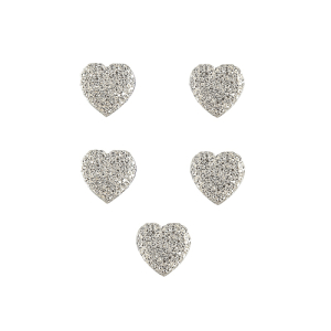 Diamantglitzernde Herzen, 5 St. selbstklebend