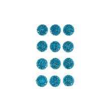Türkise Diamantsteine, 10mm 12 St. selbstklebend