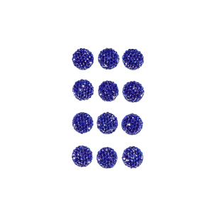 Blaue Diamantsteine, 10mm 12 St. selbstklebend