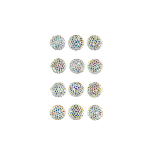 Irisierende Diamantsteine, 10mm 12 St. selbstklebend