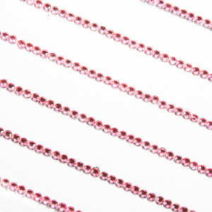 Schmucksteine pink, 6 Streifen, selbstklebend
