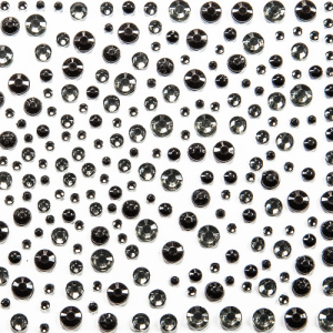 Schmucksteine 2,3,4 und 5mm, 325 St.hellgrau und schwarz