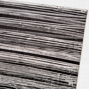 Wachsplatten schwarz-silber gestreift - 10x20cm