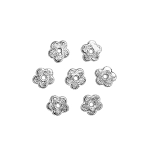 Wachsblüten silber 1,3cm, 7 St.