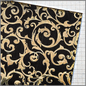 Wachsplatten Floraler Barock schwarz-gold - 10x20cm