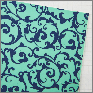 Wachsplatten Floraler Barock mint-blau - 10x20cm
