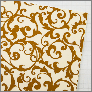 Wachsplatten Floraler Barock creme-hellbraun - 10x20cm