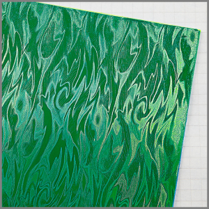 Wachsplatten Holografische Wellen - grün - 10x20cm