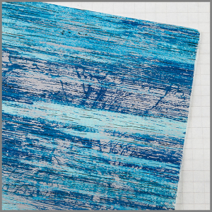 Wachsplatten Streifen - Blautöne-silber - 10x20cm