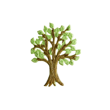 Wachsmotiv Taufkerze - Lebensbaum