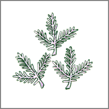 Wachsmotiv Weihnachtskerzen - Tannenzweige,...