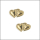 Wachsmotiv Hochzeitskerze - Doppelherz 15x26mm gold, 2 St.