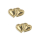 Wachsmotiv Hochzeitskerze - Doppelherz 15x26mm gold, 2 St.