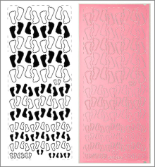 Sticker Baby-Füsschen rosa