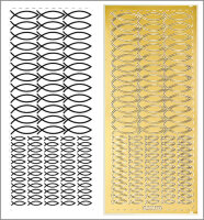 Sticker Ichtus-Symbol gold