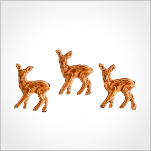 Wachsmotiv Weihnachtskerzen - Rehkitz, 3Stk.